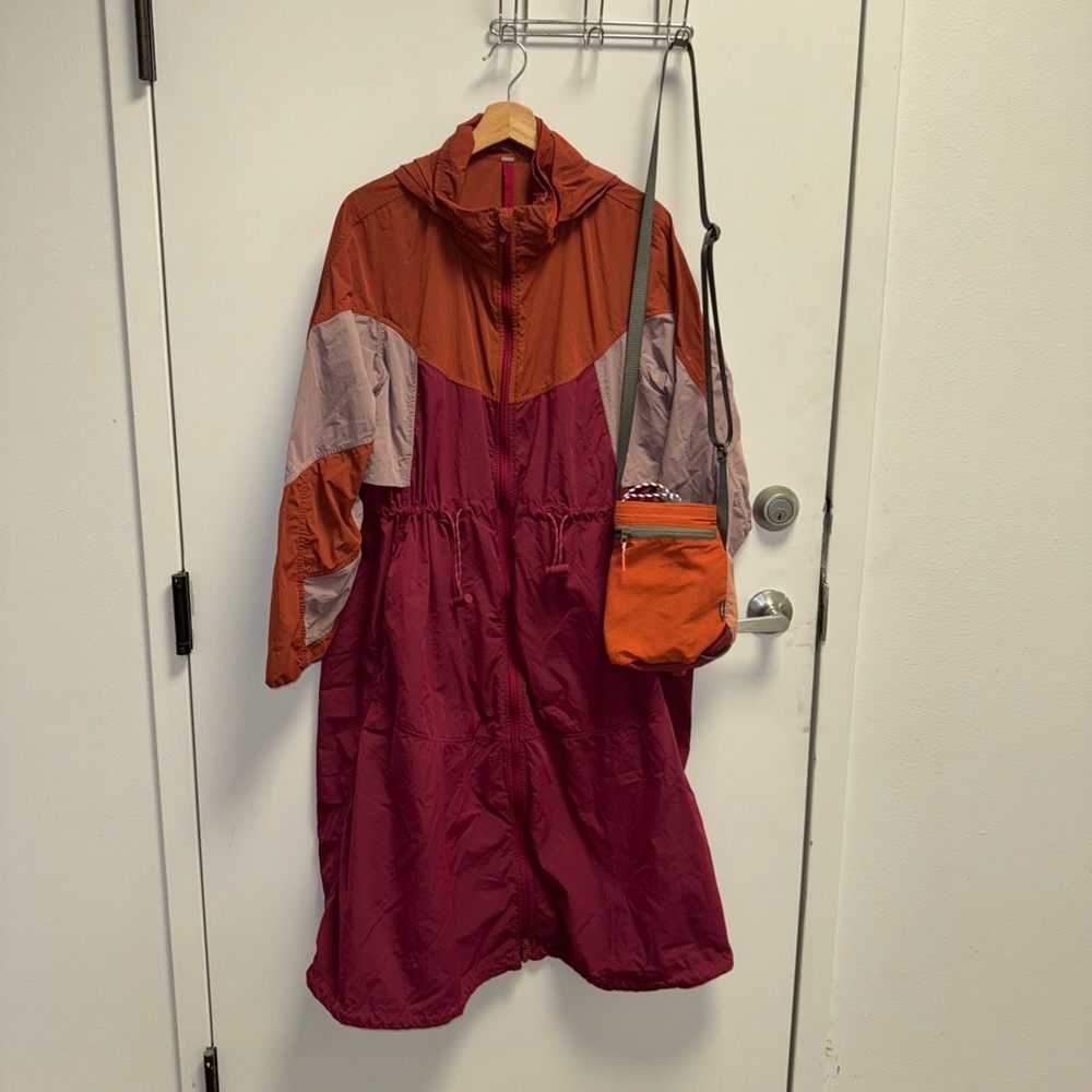 Lululemon Evergreen Full-Zip Long Jacket Red Rock Pink Peony Pomegranate sz 12